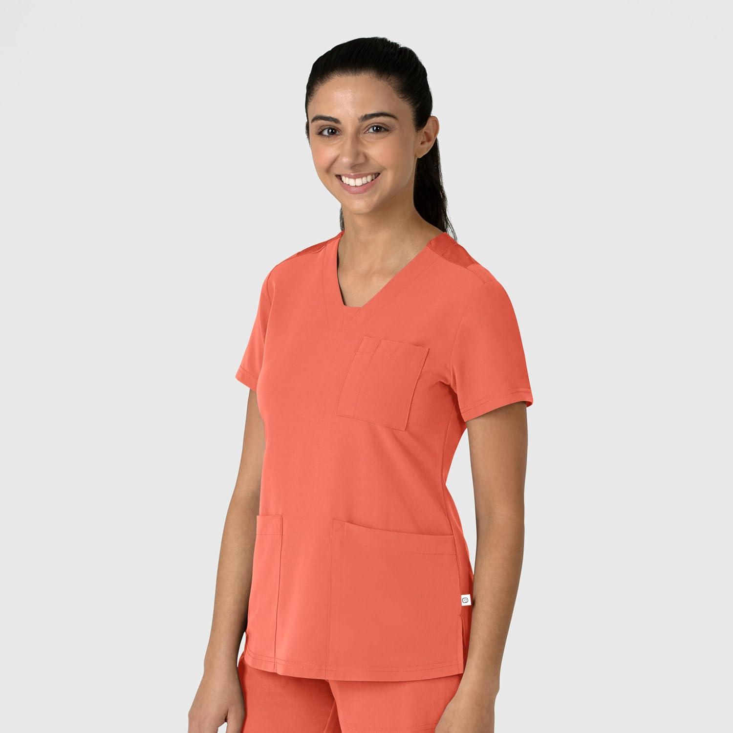 imageWink Womens Womens FlexnReach VNeck Scrub TopSugar Coral