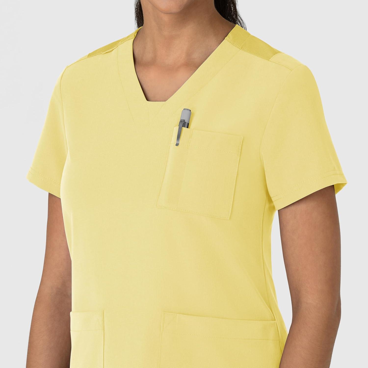 imageWink Womens Womens FlexnReach VNeck Scrub TopSunshine Yellow