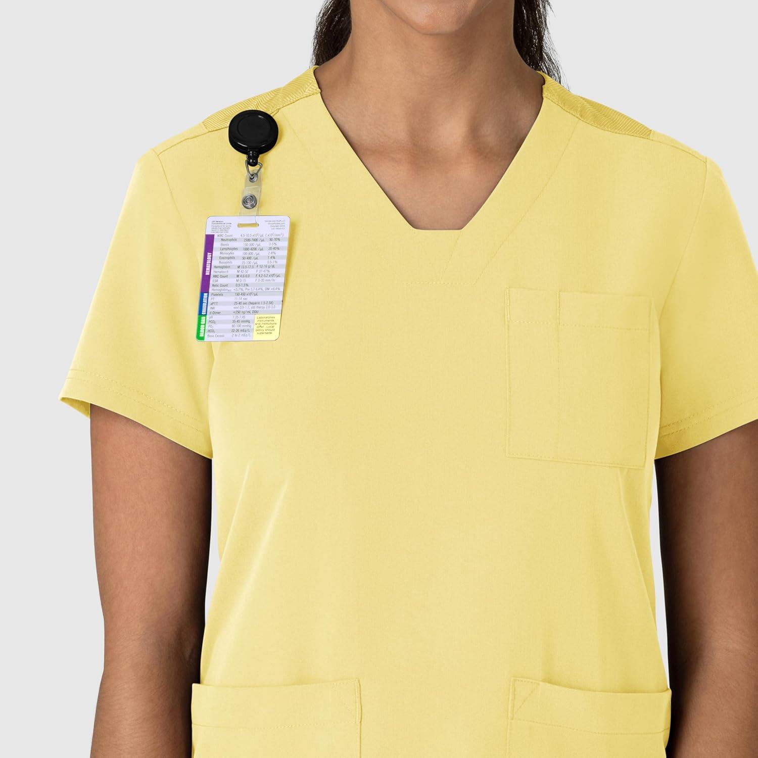 imageWink Womens Womens FlexnReach VNeck Scrub TopSunshine Yellow