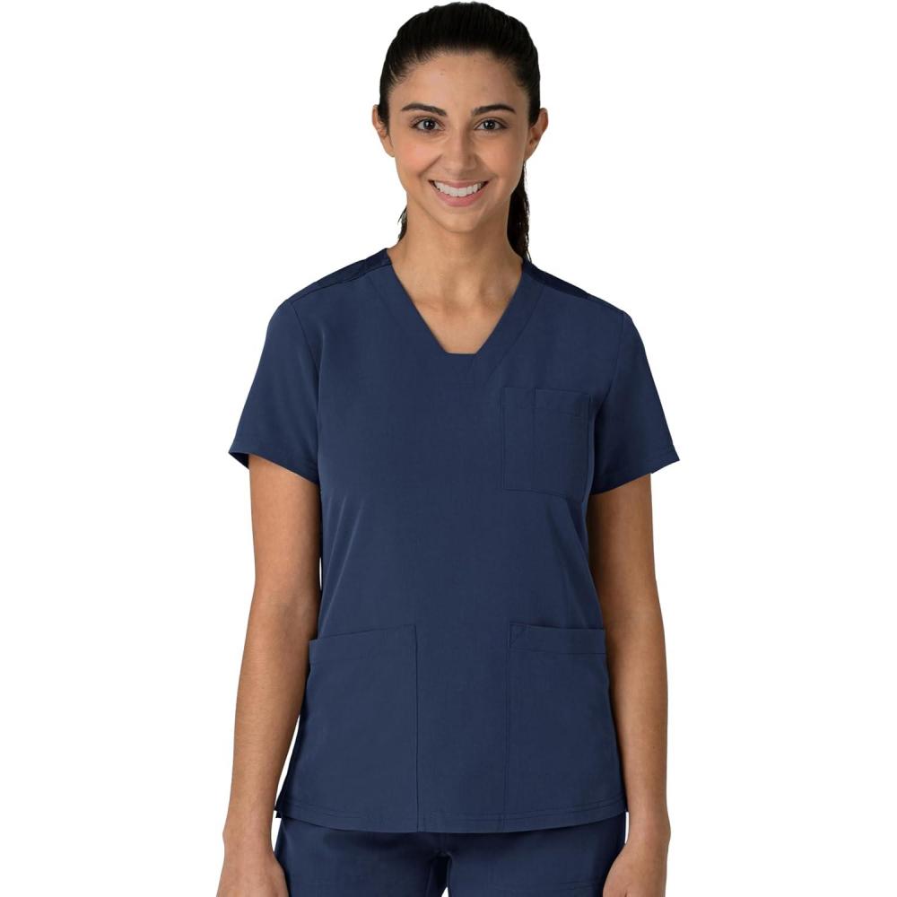 imageWink Womens Womens FlexnReach VNeck Scrub TopNavy