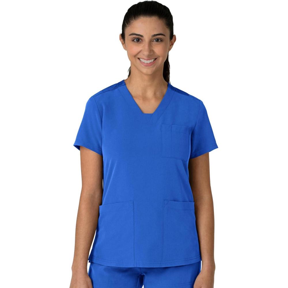 imageWink Womens Womens FlexnReach VNeck Scrub TopRoyal