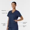 WINK Womens Scrub Top(Navy)