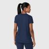 Wink Knit Women’s Flex-n-Reach Crew Neck Scrub Top – Navy, 2X