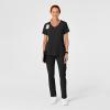 Wink Scrubs for Women, Renew, High-Waist Slim-Leg Pants with Drawstring and 5 Pockets(Black)