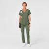 Wink Scrubs for Women, Renew, High-Waist Slim-Leg Pants with Drawstring and 5 Pockets(Olive)