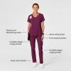 Wink Scrubs for Women, Renew, High-Waist Slim-Leg Pants with Drawstring and 5 Pockets(Wine)
