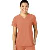 Wink W123 Women’s Flex-n-Reach V-Neck Scrub Top – Terracotta, M