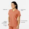 Wink W123 Women’s Flex-n-Reach V-Neck Scrub Top – Terracotta, M