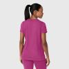 Wink Womens Scrub Top(Raspberry)