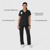 Wink Women’s Women’s Flex-n-Reach V-Neck Scrub Top(Black)