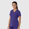 Wink Women’s Women’s Flex-n-Reach V-Neck Scrub Top(Grape)