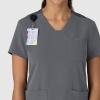 Wink Women’s Women’s Flex-n-Reach V-Neck Scrub Top(Pewter)