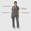 Wink Women’s Women’s Flex-n-Reach V-Neck Scrub Top(Pewter)