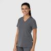 Wink Women’s Women’s Flex-n-Reach V-Neck Scrub Top(Pewter)