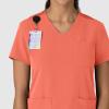 Wink Women’s Women’s Flex-n-Reach V-Neck Scrub Top(Sugar Coral)
