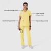 Wink Women’s Women’s Flex-n-Reach V-Neck Scrub Top(Sunshine Yellow)