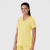 Wink Women’s Women’s Flex-n-Reach V-Neck Scrub Top(Sunshine Yellow)