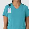 Wink Women’s Women’s Flex-n-Reach V-Neck Scrub Top(Teal Blue)