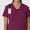 Wink Women’s Women’s Flex-n-Reach V-Neck Scrub Top(Wine)