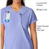WonderWink Renew Women’s Yoga V-Neck Scrub Top – Ceil Blue, S