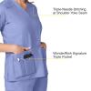 WonderWink Women’s Wonderflex Verity Scrub Top, Ceil Blue, Medium