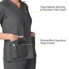 WonderWink Women’s Wonderflex Verity Scrub Top, Charcoal, X-Large