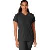 WonderWink Renew Women’s Yoga V-Neck Scrub Top – Black, L