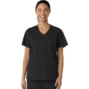 WINK Womens Scrub Top(Black)