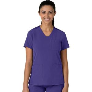 Wink Women’s Women’s Flex-n-Reach V-Neck Scrub Top(Grape)