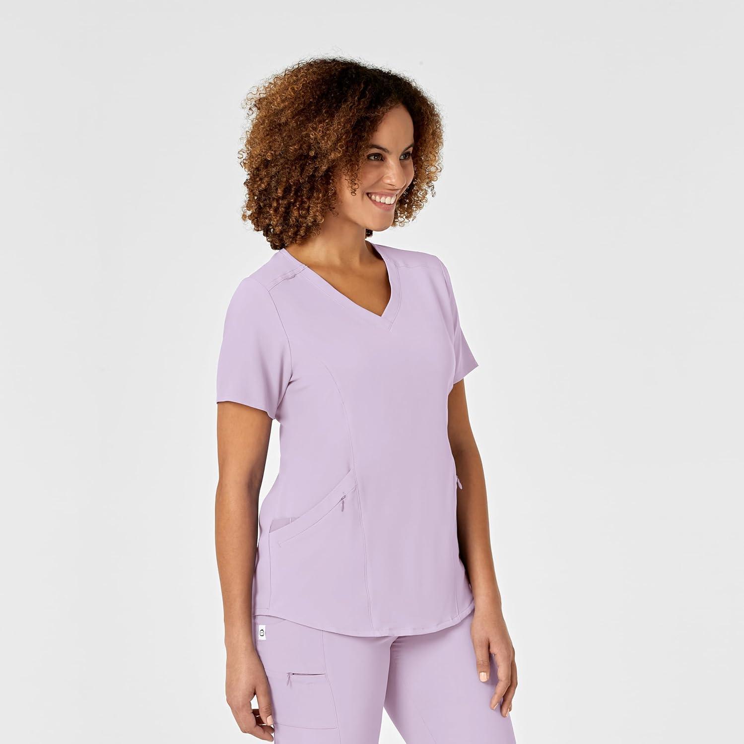 imageWINK Womens Scrub TopPastel Lilac