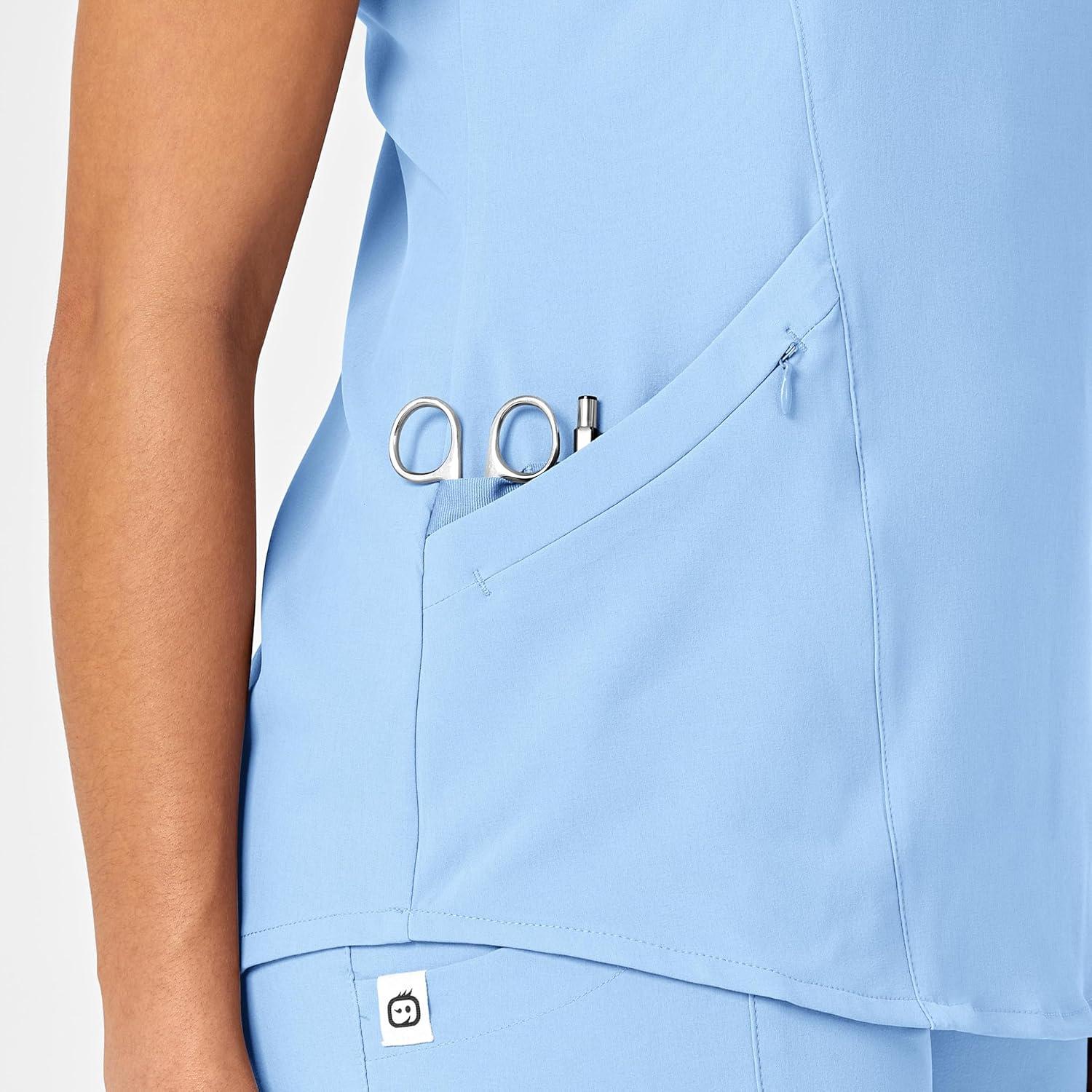 imageWINK Womens Scrub TopPowder Blue
