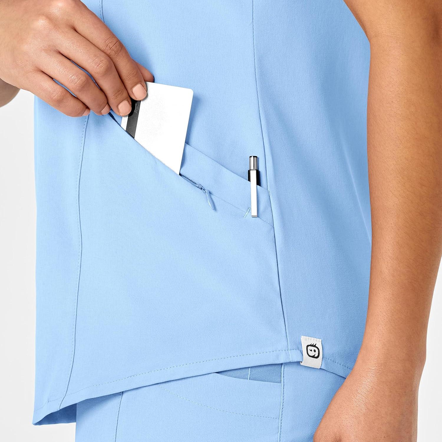 imageWINK Womens Scrub TopPowder Blue