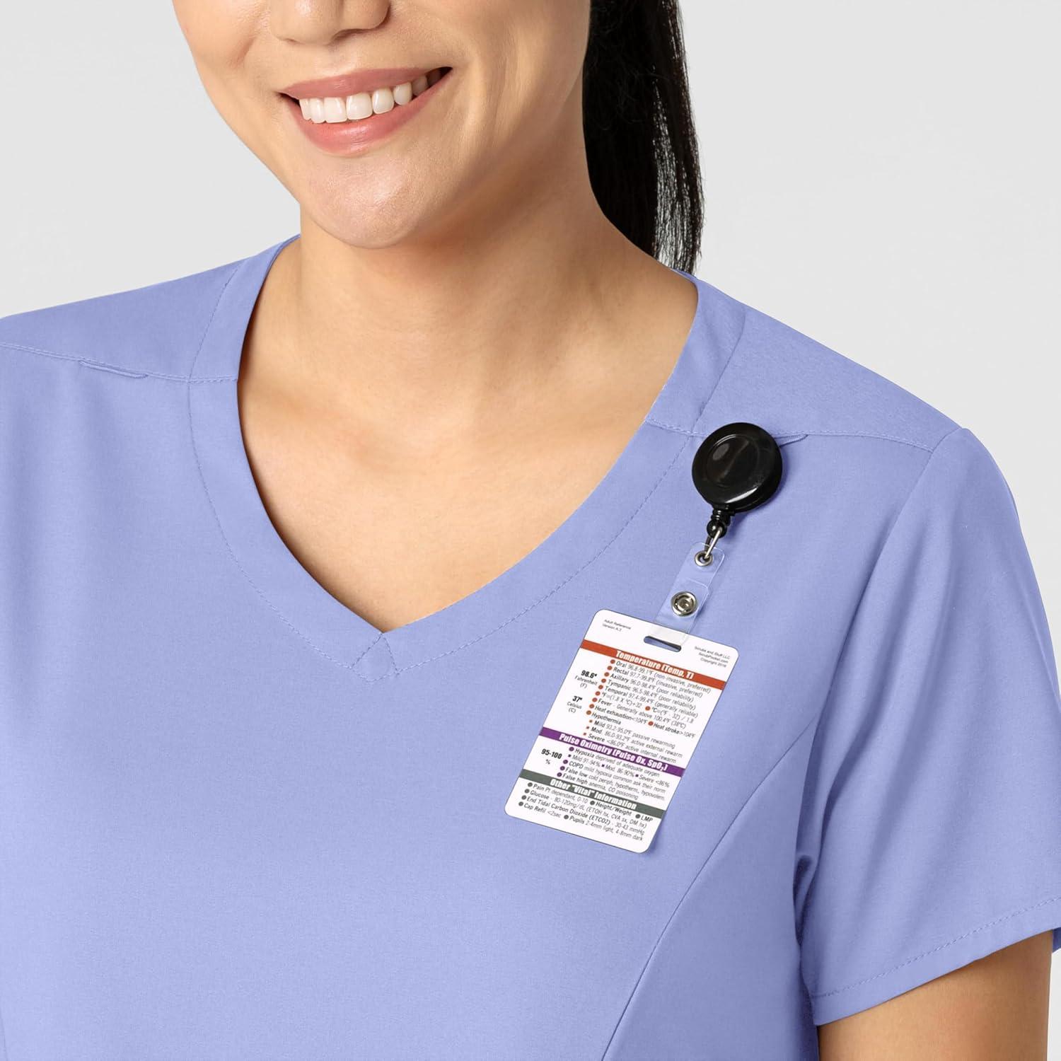 imageWink Boundless Womens 2Pocket VNeck Scrub Top Ceil Blue XS
