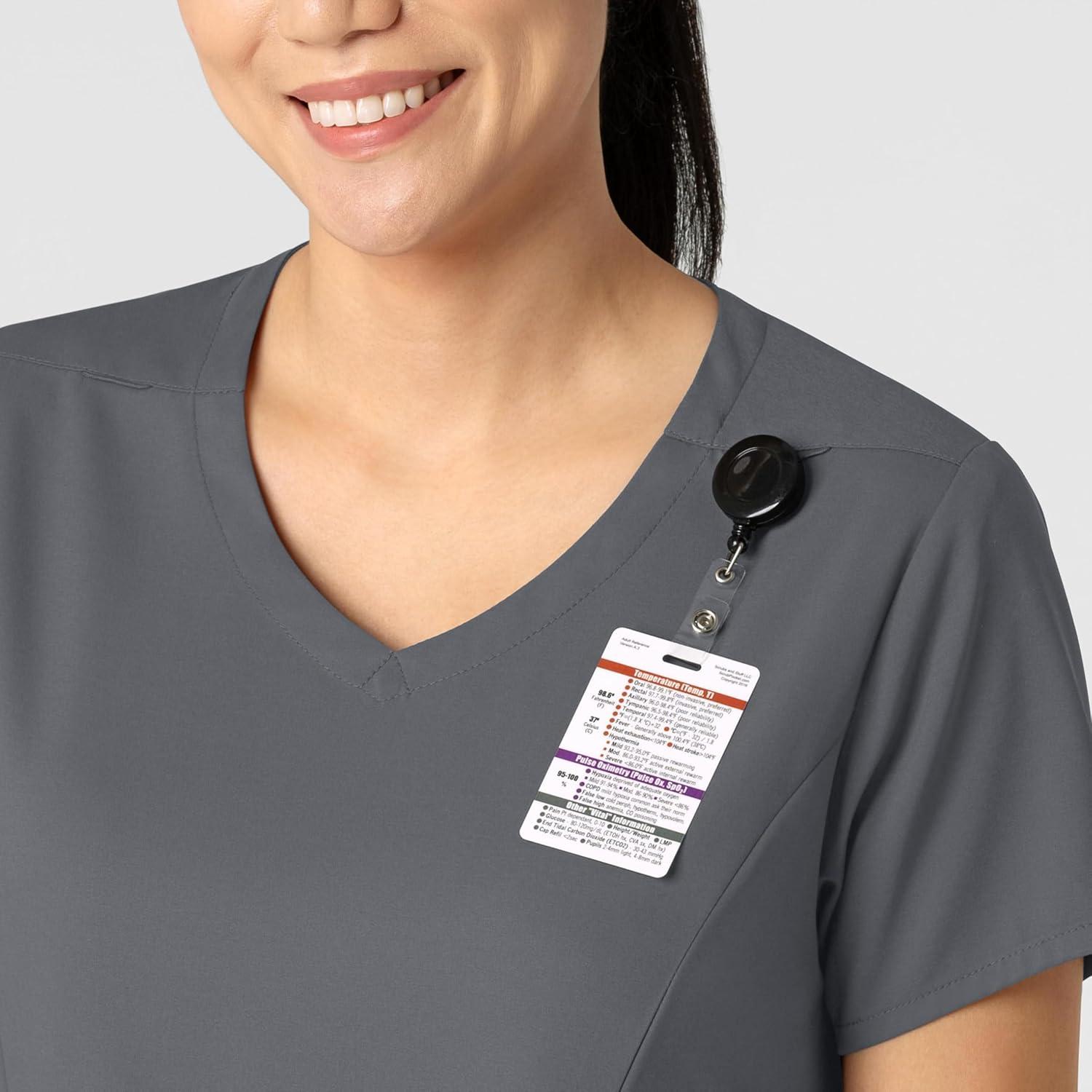 imageWink Boundless Womens 2Pocket VNeck Scrub Top Pewter L