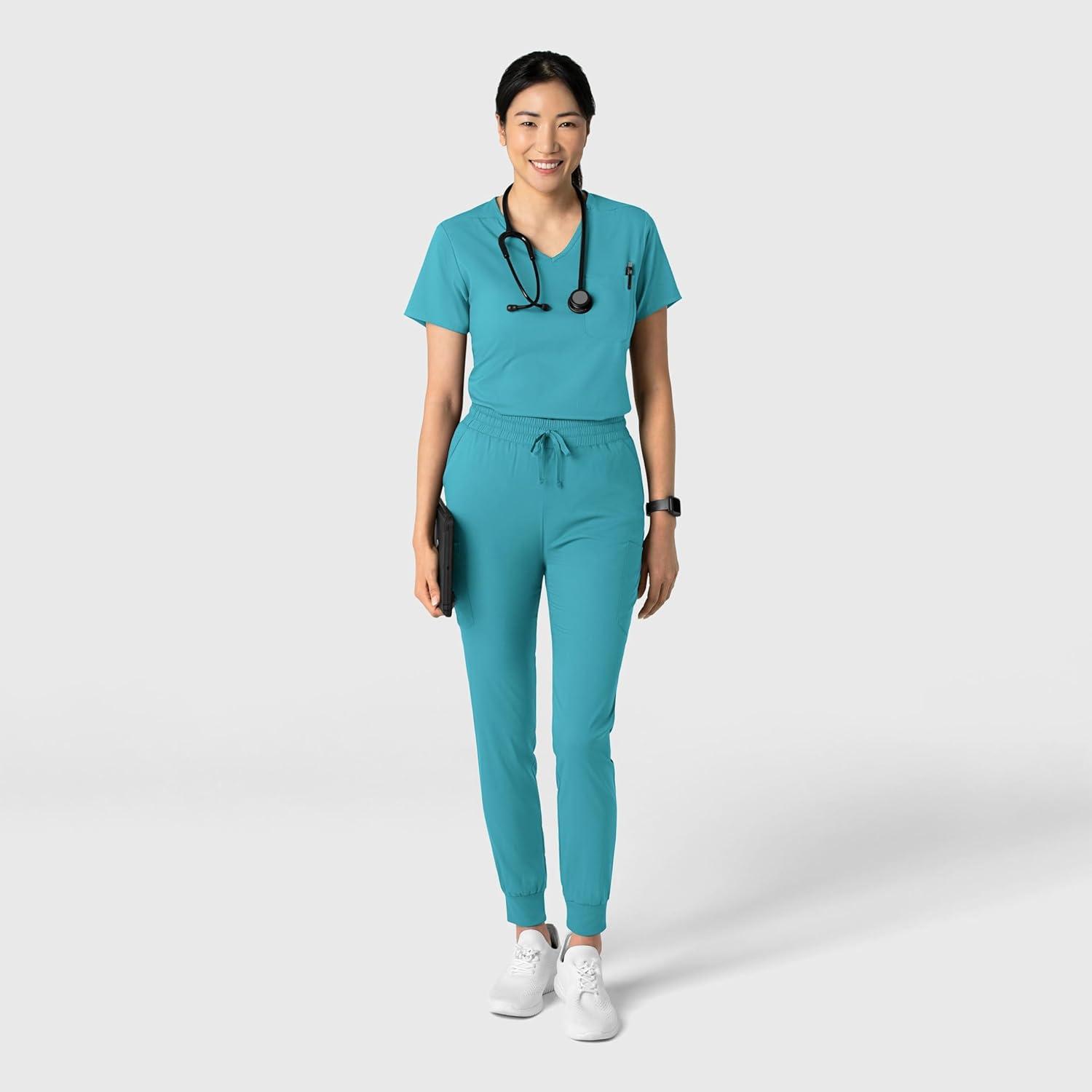 imageWink Boundless Womens Tuckin Scrub Top Teal M