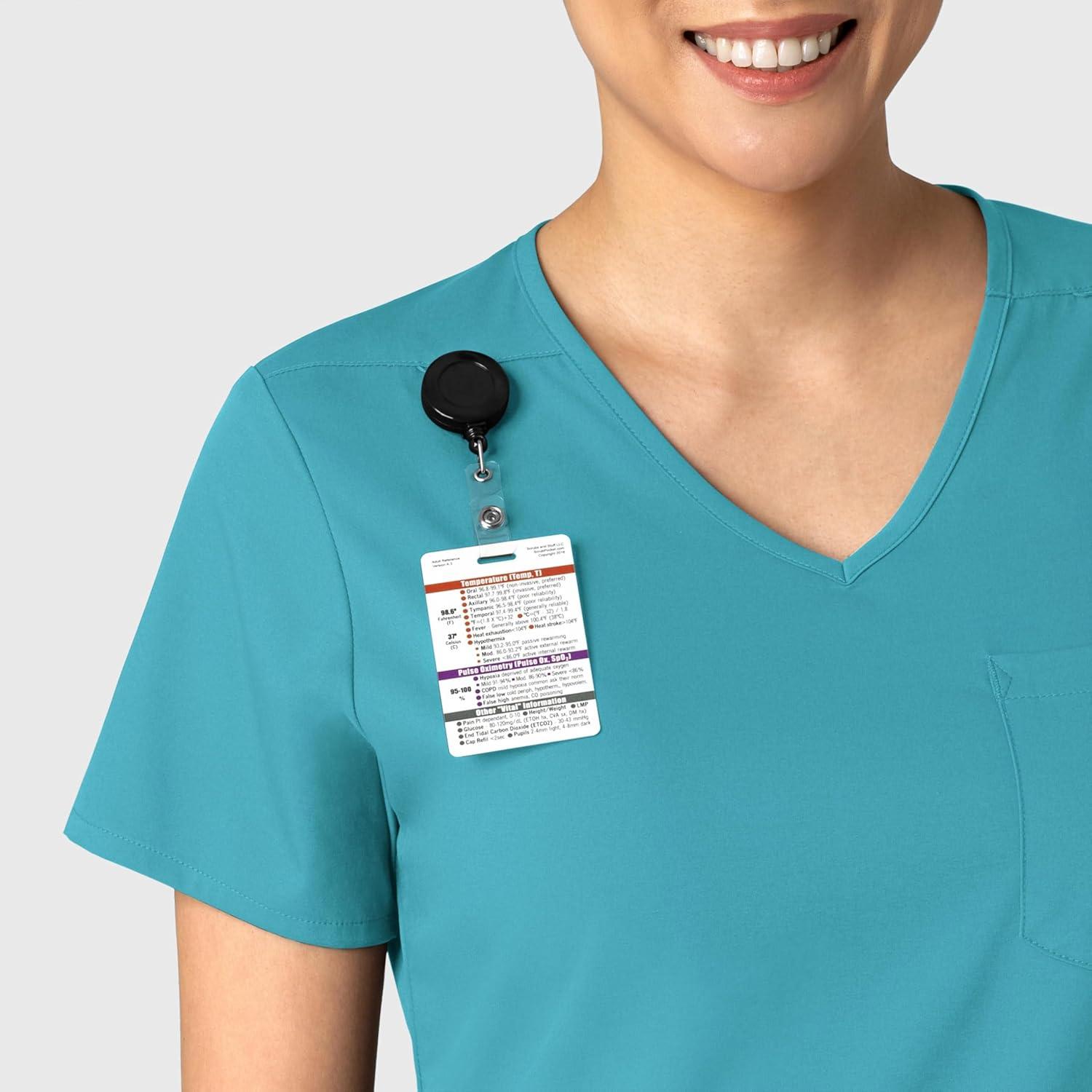 imageWink Boundless Womens Tuckin Scrub Top Teal M