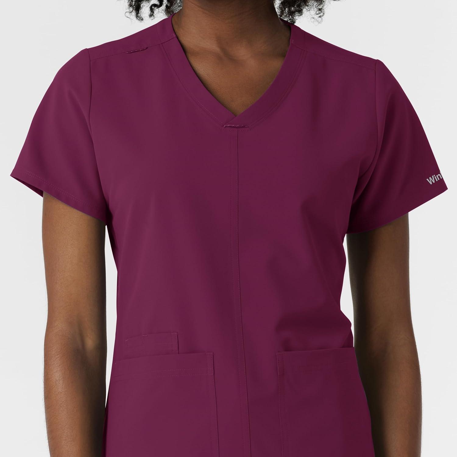 imageWink NURTUR Scrubs for Women VNeck Scrub Top Wine L
