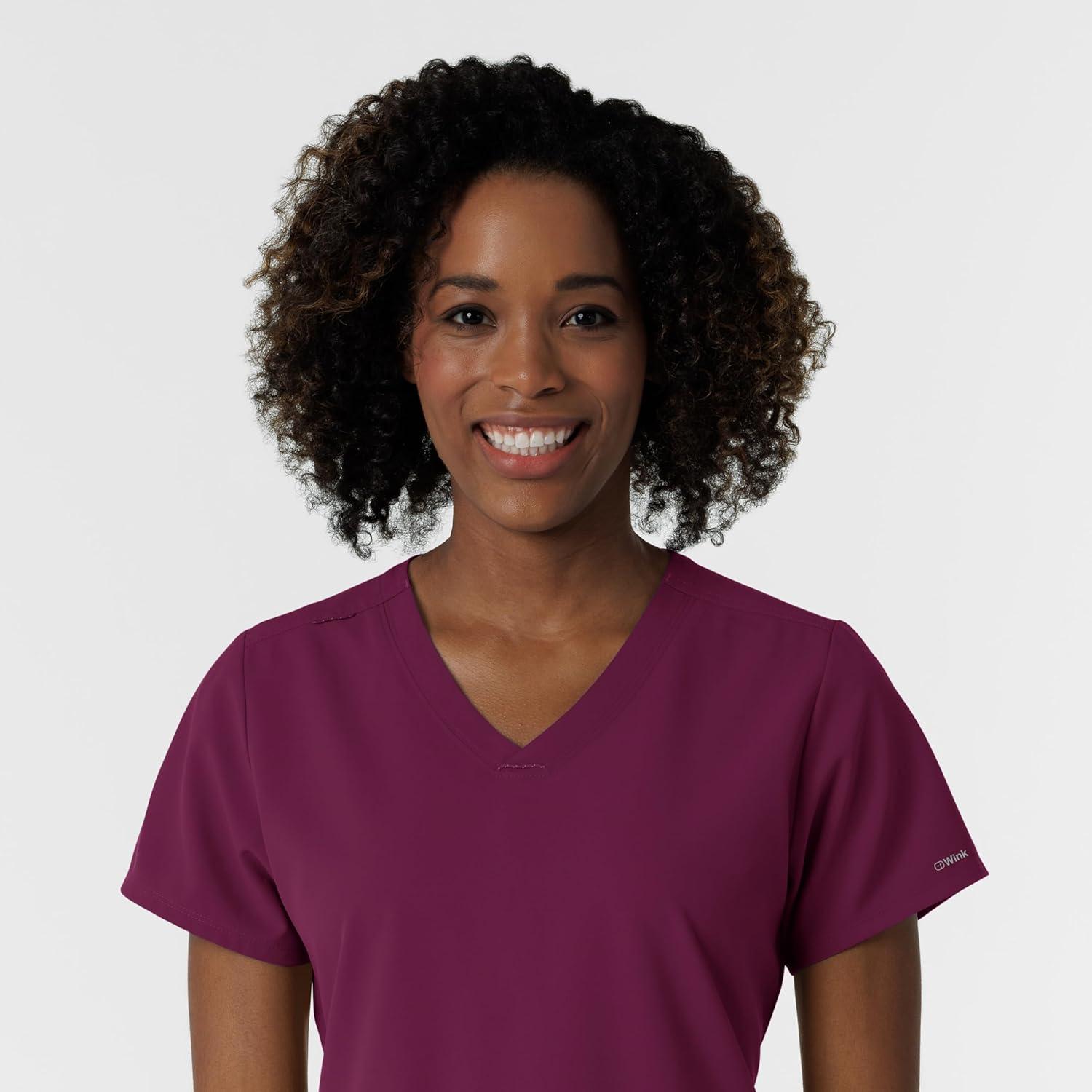 imageWink NURTUR Scrubs for Women VNeck Scrub Top Wine L