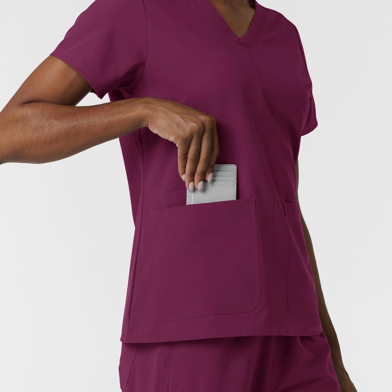 imageWink NURTUR Scrubs for Women VNeck Scrub Top Wine L