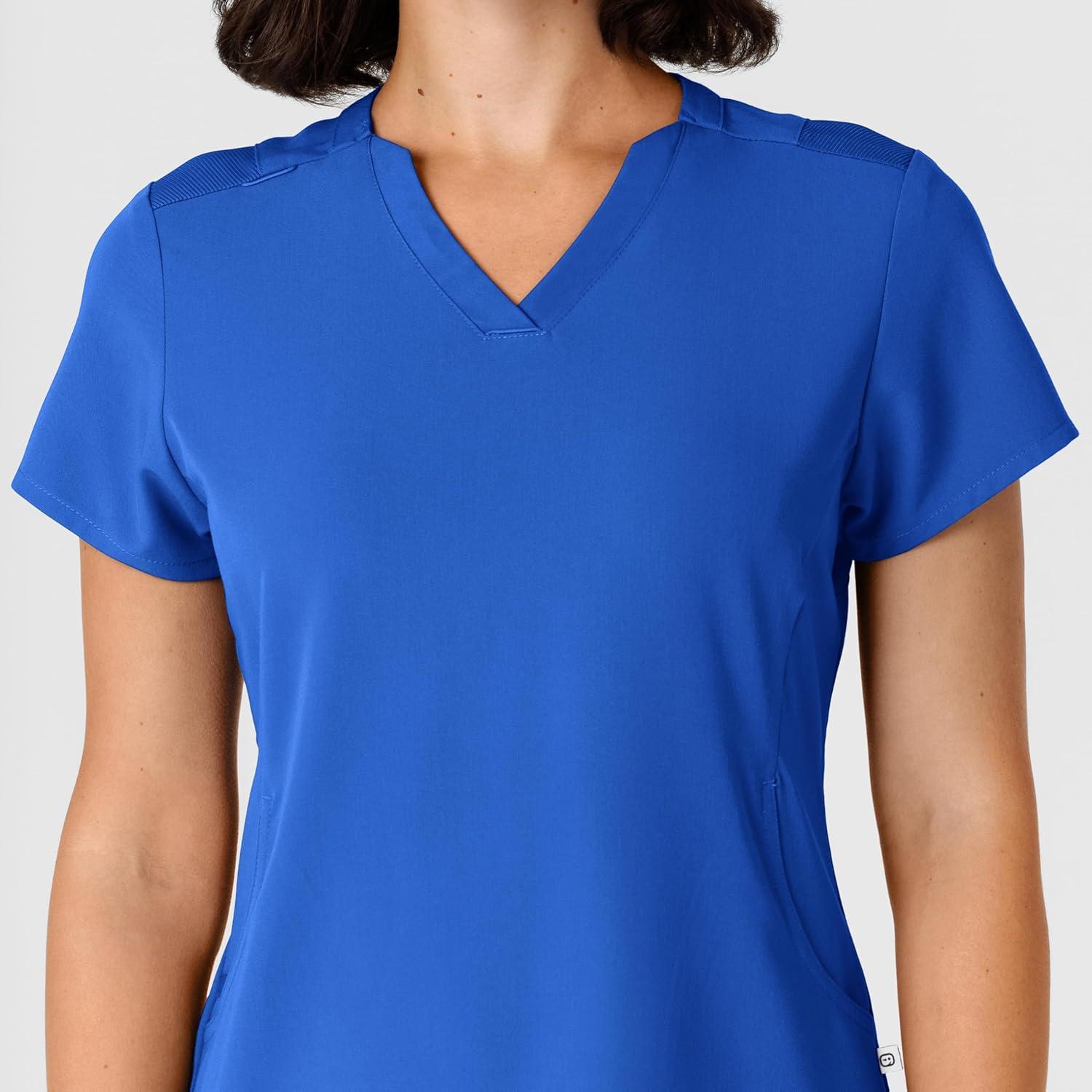 imageWink Nova Womens FlexnReach Shoulder Panel VNeck Scrub Top Royal L