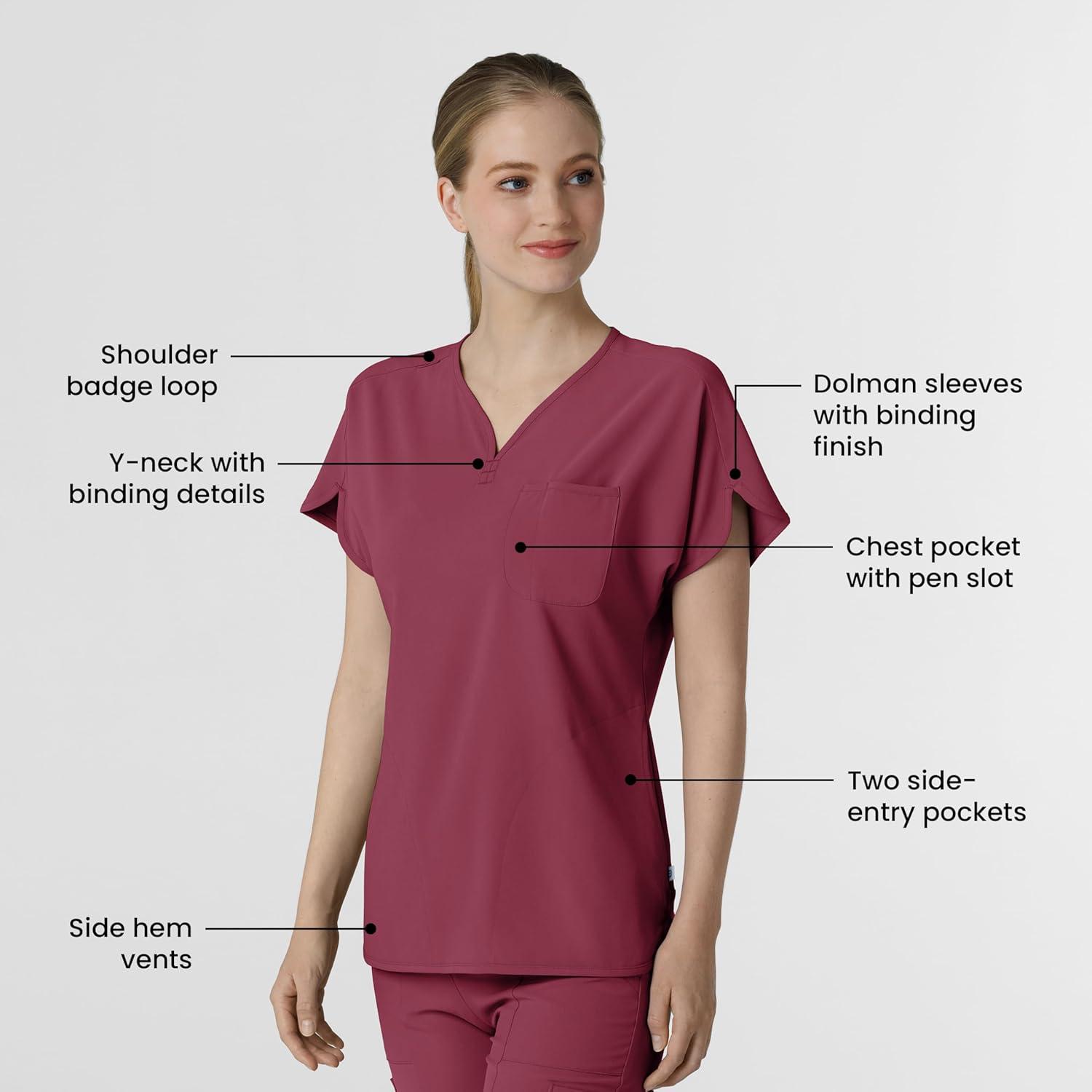 imageWink Womens Scrub TopCarnation