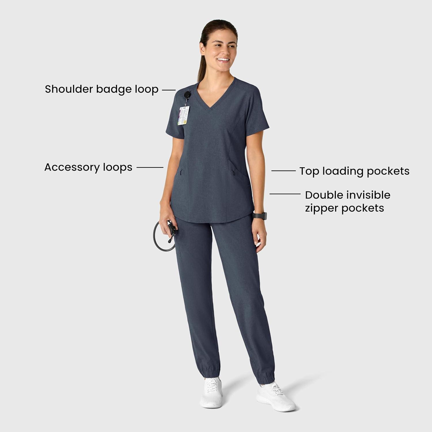 imageWink Womens Scrub TopNavy Heather