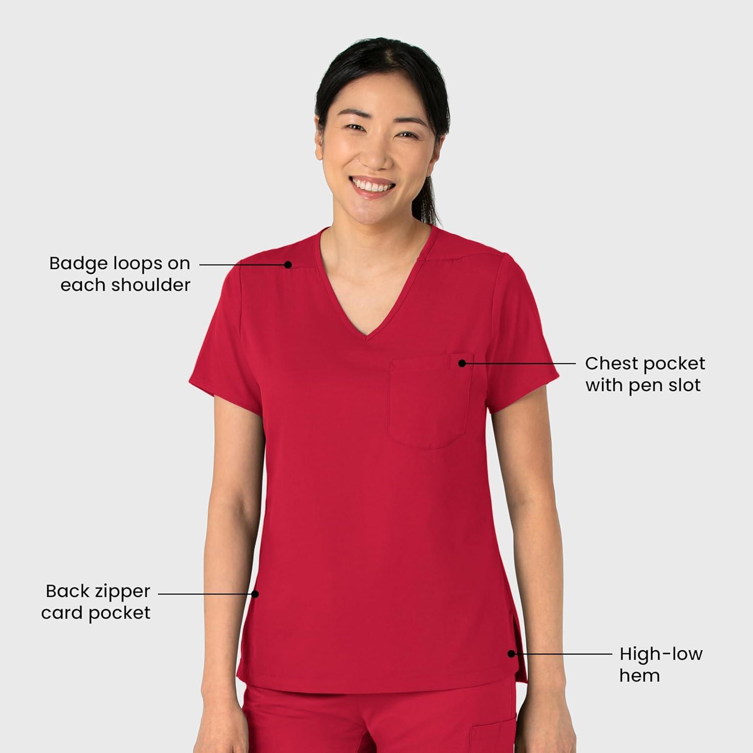 imageWink Womens Scrub TopRed