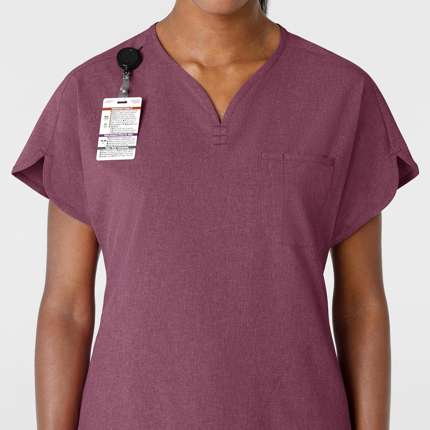 imageWink Womens Scrub TopWine Heather
