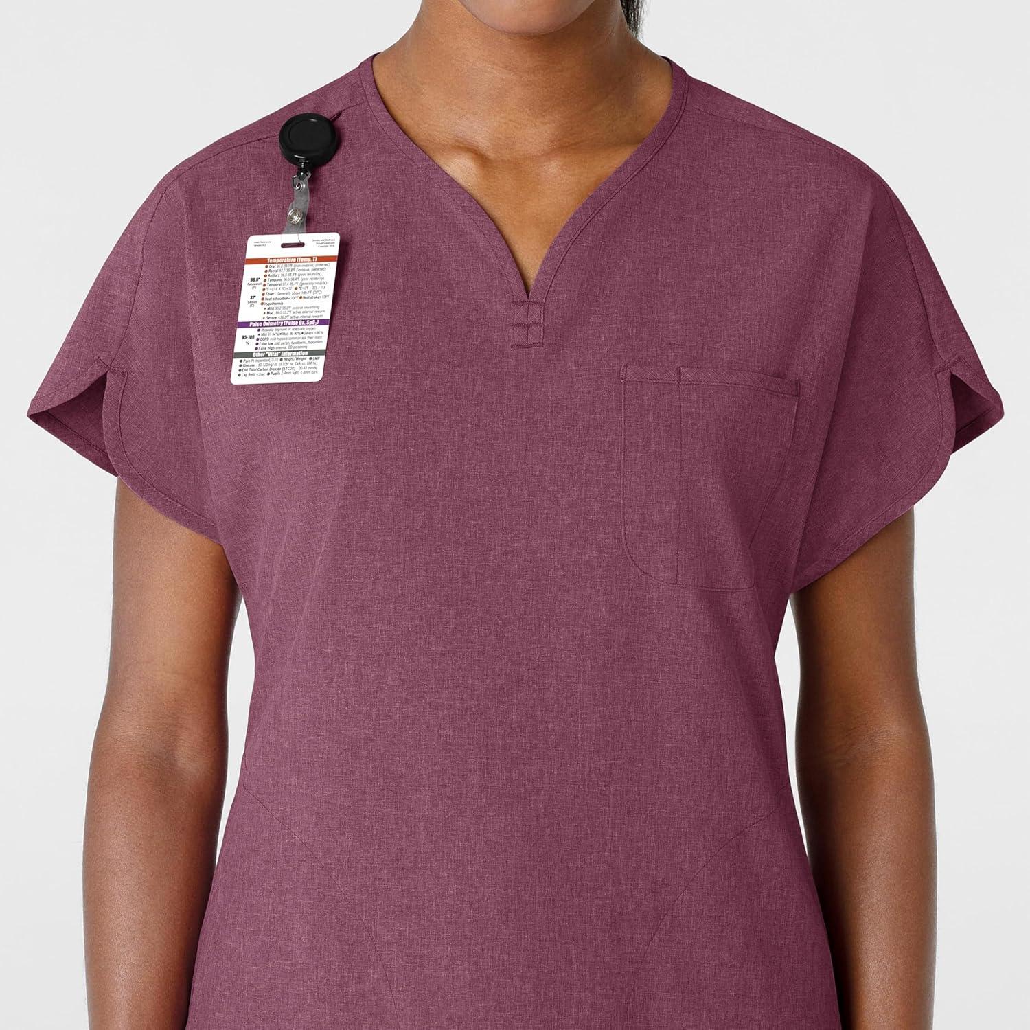 imageWink Womens Scrub TopWine Heather