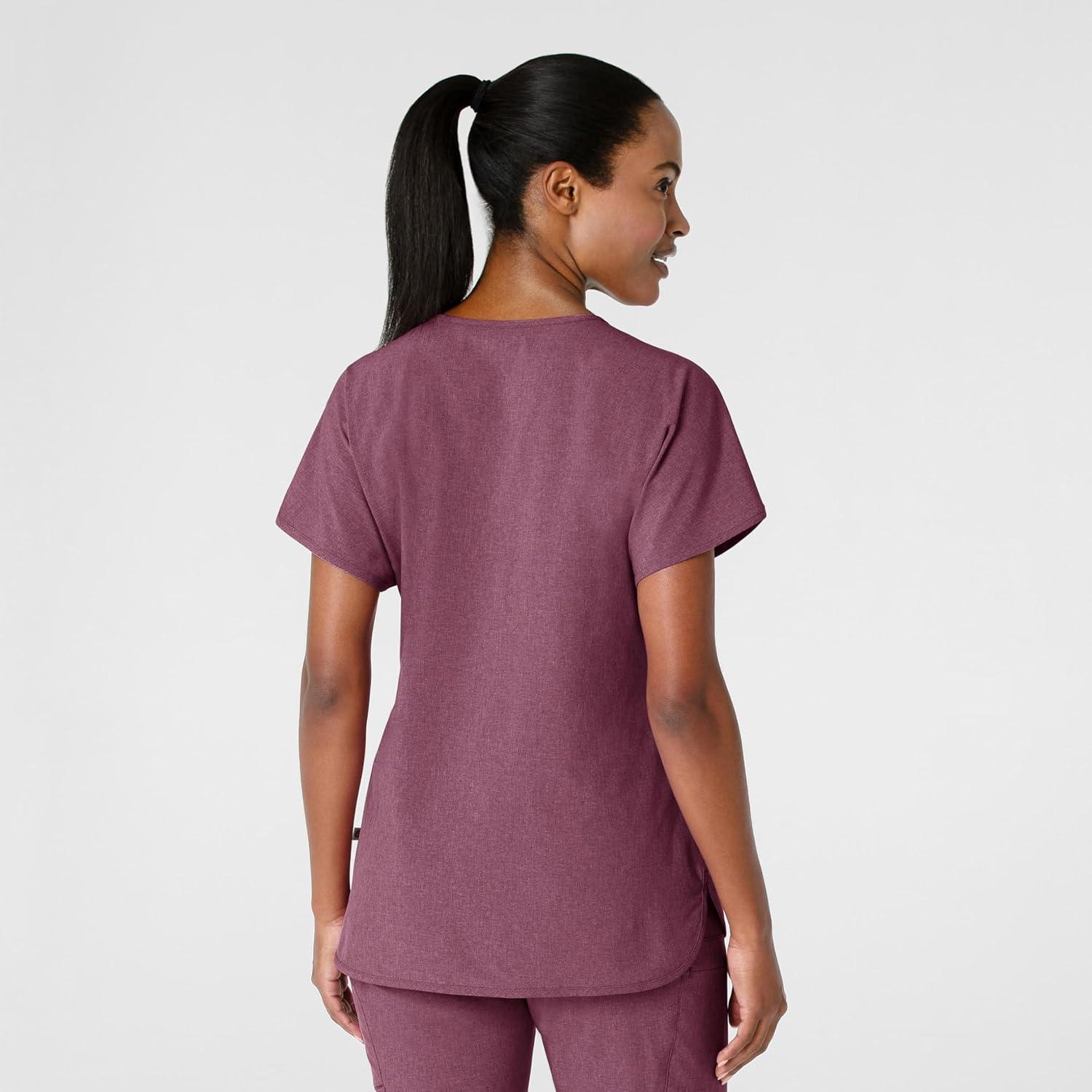 imageWink Womens Scrub TopWine Heather