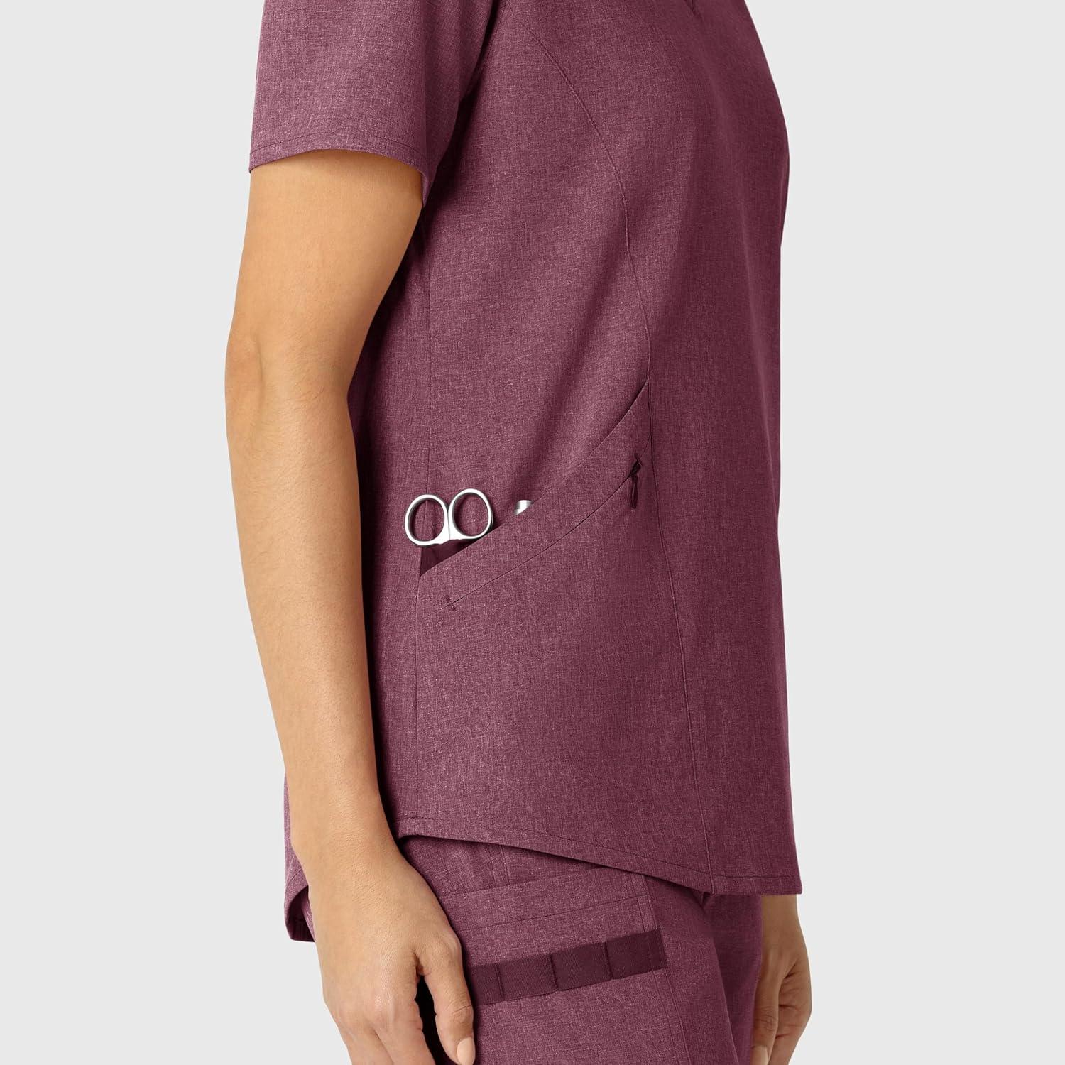 imageWink Womens Scrub TopWine Heather
