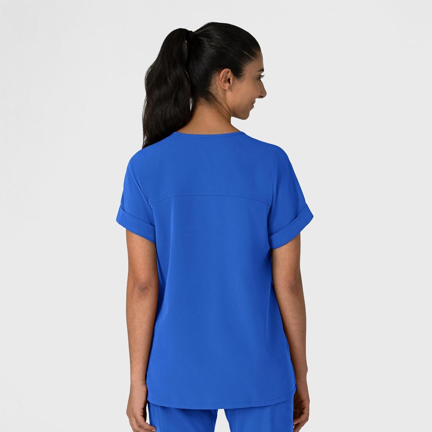 imageWink Womens Womens Drop Shoulder Boxy Scrub TopRoyal