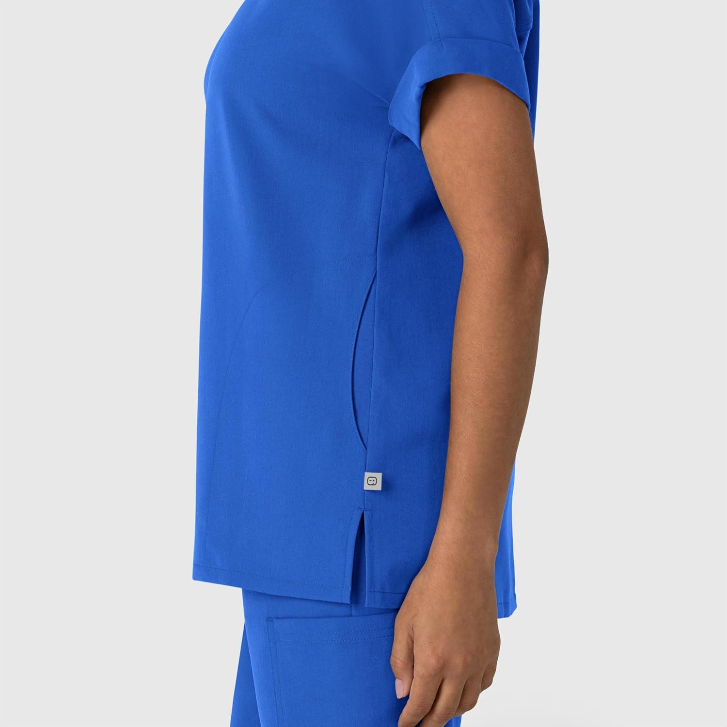 imageWink Womens Womens Drop Shoulder Boxy Scrub TopRoyal