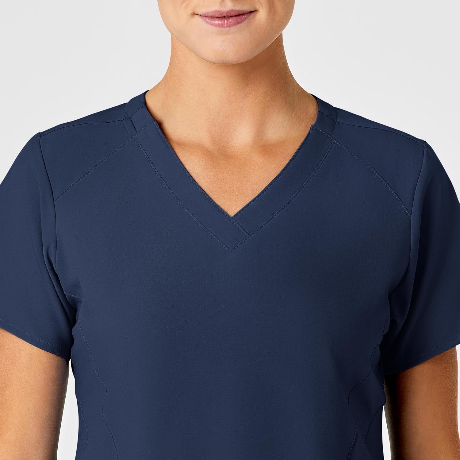 imageWink Womens Womens Stylized VNeck Scrub TopNavy